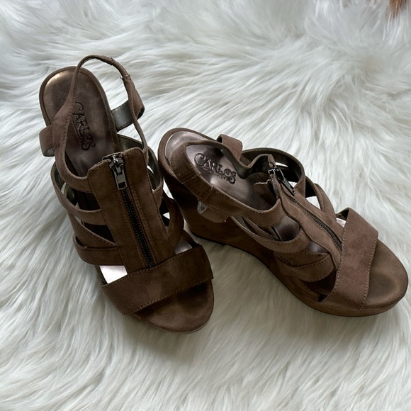 Carlos Santana Nude Wedge Zip Wedge - Picture 3 of 7